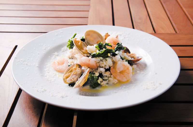 6階 CAPRICCI「海老と菜の花のはだか麦リゾット」_R 6階 CAPRICCI「海老と菜の花のはだか麦リゾット」_R